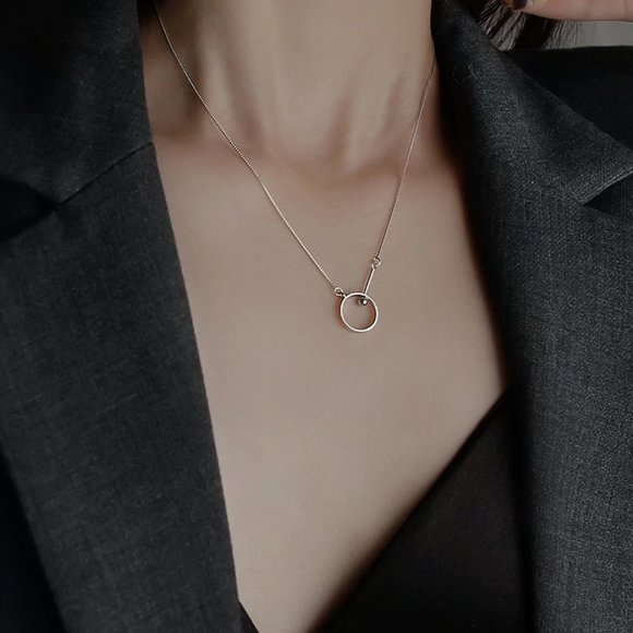 *NEW 925 Sterling Silver Circle Bead Necklace - Picture 6 of 7